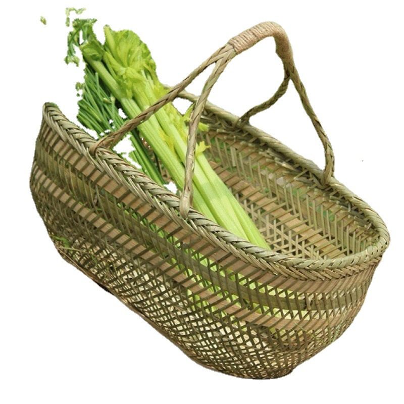 极速竹篮伴手礼i家用圆形编织鸡蛋篮买菜篮子藤编竹编老式水果购,淘宝优惠券,粉丝福利购,淘宝优惠卷