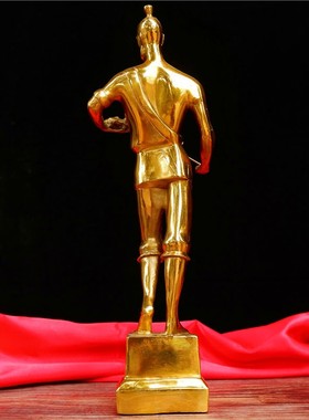 速发纯鲁鲁班像摆件木工工匠祖师铜班站像摆物铜像工艺品桌面助学