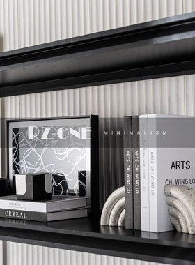 速发高级感样板间玄关书架书房桌面轻奢档件室内餐边柜开放格高摆