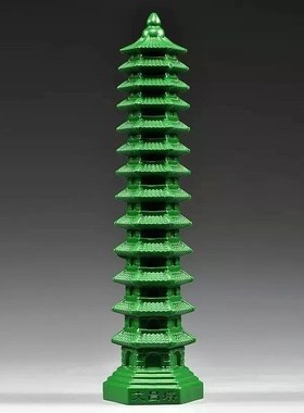 速发黑檀木玄刻层文昌塔摆件木制文工塔九层家居客厅雕关装饰昌艺