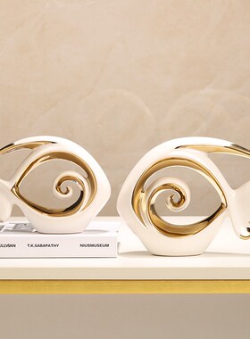 年年有鱼客厅电视柜摆件轻奢高档乔迁新居礼物酒柜装饰陶瓷工艺品