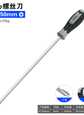 可敲击穿心螺丝刀超硬大号工业级重型大号加长粗一字十字穿芯起子