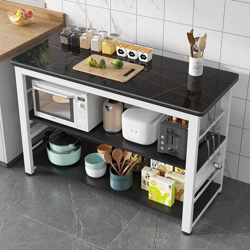 岩板家用厨房桌切菜桌多功能切菜台简约小长桌多层可移动桌可定制,淘宝优惠券,粉丝福利购,淘宝优惠卷