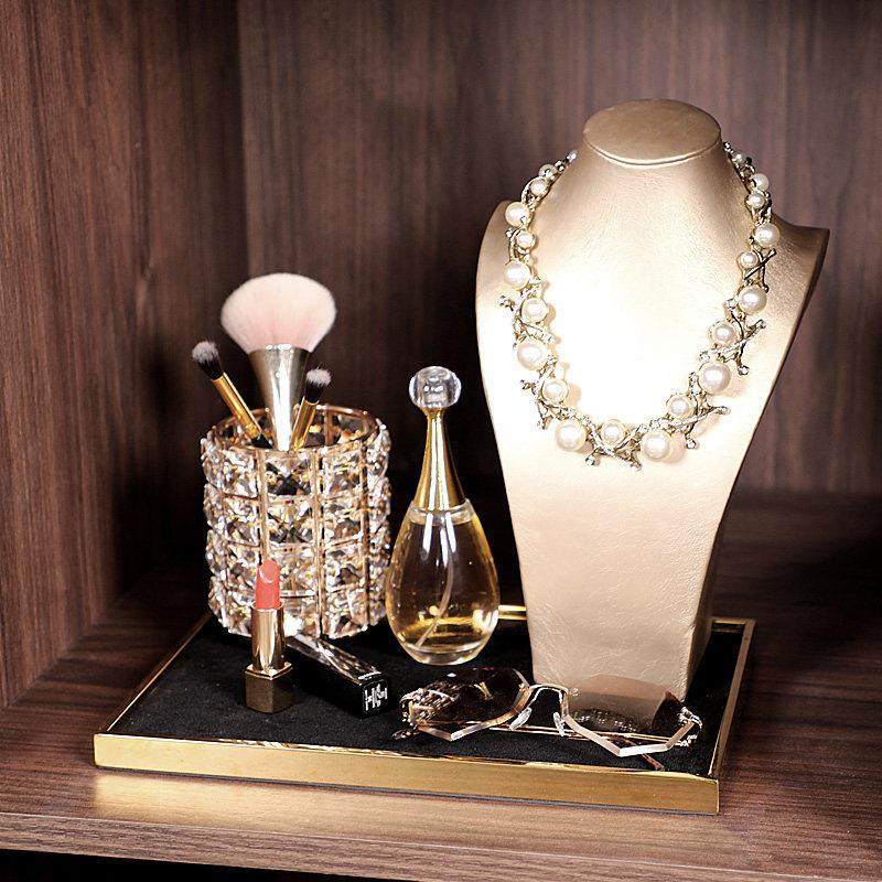 简约现代轻奢售楼部样板房衣帽间衣柜软装饰品衣服收纳盒摆件套装 - 图1