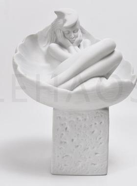 巨蟹座！北欧纯白色创意陶瓷12星座陶瓷星座雕塑人物装饰摆件礼物