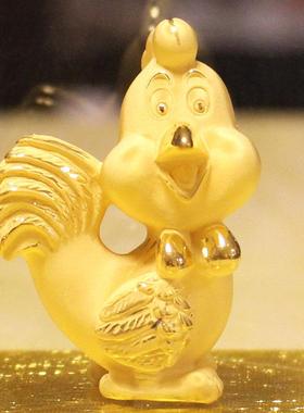蛇年贺岁金龙送福十二生肖绒沙金鼠虎鸡牛兔蛇马黄金工艺礼品摆件