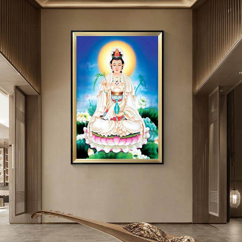 钻石画满钻2025新款佛像菩萨点贴钻十字绣坐莲观音送子手工diy,淘宝优惠券,粉丝福利购,淘宝优惠卷