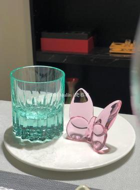 斯堪的纳维亚简单浪漫多彩的幸运水晶蝴蝶饰品桌面配件酒柜入口礼
