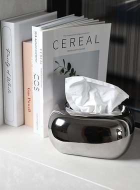 新品装饰推荐胖胖纸巾盒陶瓷奶油风抽纸盒客O厅卧室办公室样板间