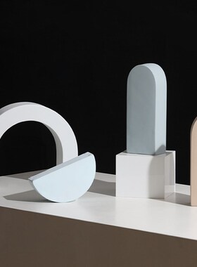 新品装饰a推荐几何树脂摆件ins风北欧家居轻奢样板房玄关柜体桌面