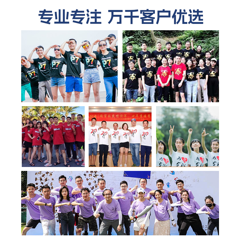 定制t恤印logo图案白毕业班服同学聚会团建工作服纯棉圆领文化衫-图2