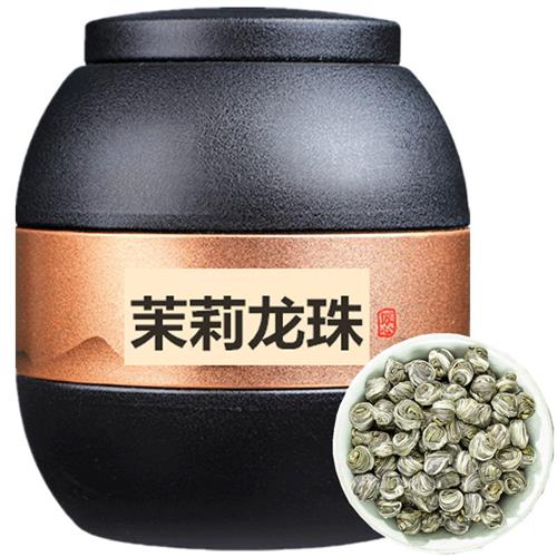 2023新茶茉莉龙珠茶叶浓香型茉莉花茶送礼礼盒罐装250g抚月堂 - 图0