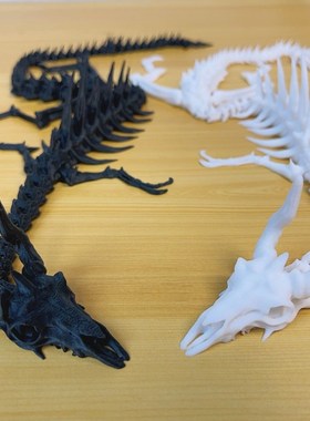 速发打印骨龙关节可动骸骨龙架潮玩鱼缸布造饰品景装摆件礼