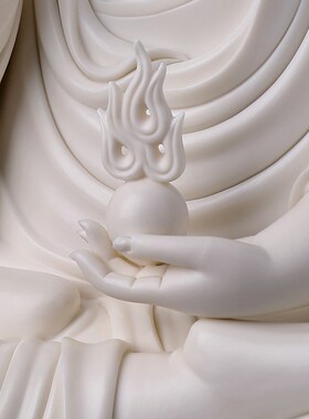 新品陶瓷21g吋金刚座地藏王菩萨大师林建平地藏佛像摆件德化白瓷