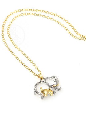 极速。Lovely elephant qtwo-color Pendant Necklace Fashion an