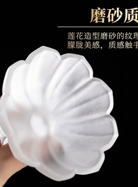 新品琉璃莲花高脚供水杯家用供奉供佛杯净水财神观音贡Z杯供碗佛