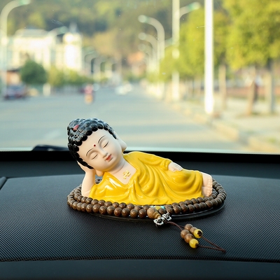 极速博派物佛像i小如来摆件 车内保平安 内饰用品车载陶瓷Q装饰