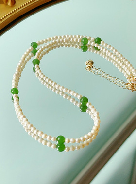 新中式淡水珍珠项链小众气质设计感毛衣链中国风轻奢感项饰女