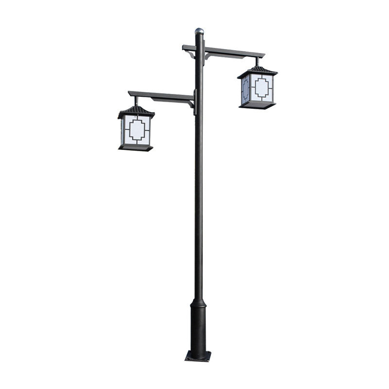 Solar lawn light, landscape light, square column light, outdoor 3m 3.5m waterproof park road garden light