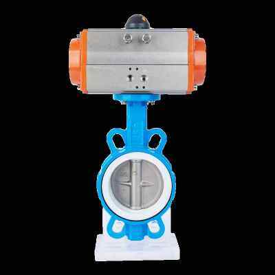 极速气动四氟AT GT对夹式蝶阀Ds671F16Q DN 50 65 80 125 150200 - 图2