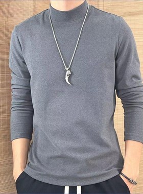 极速2023新款 双面p一体绒 秋冬季 时尚休闲纯色长袖中领 百搭男