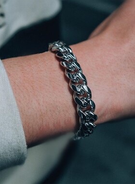 极速2021 Fashion Cuba Chain NecBklace Men Titanium Steel 8mm