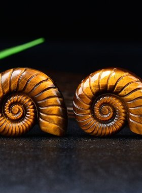 极速天然虎眼石原石海螺摆件黄色木F变石吊坠饰品把玩件包挂车挂