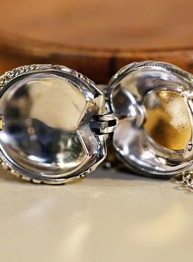 极速喇荣饭店学院款纯银大鹏鸟地藏嘎乌盒K吊坠佛龛装藏戴藏式挂