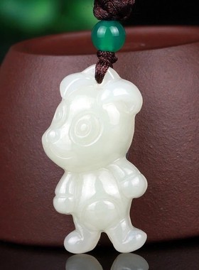 极速Natural Whitem Jade Chinese Zodiac Pendant Necklace Fash