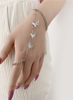 极速Chain Ring Punk Butterfly Rings for Women Party XJewelry