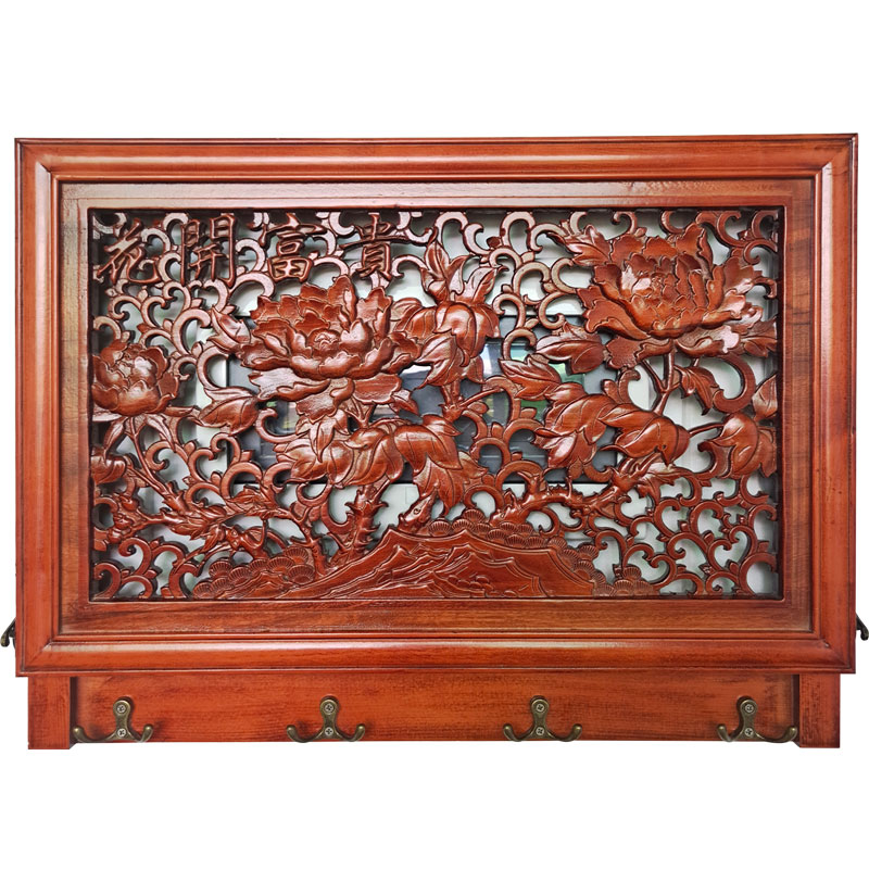 极速新品实木电表箱装饰q画2023新款客厅挂画带衣帽挂钩配电Y箱电 - 图1