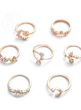极速。Simple butterfly flower diamond inlaiNd color versatil