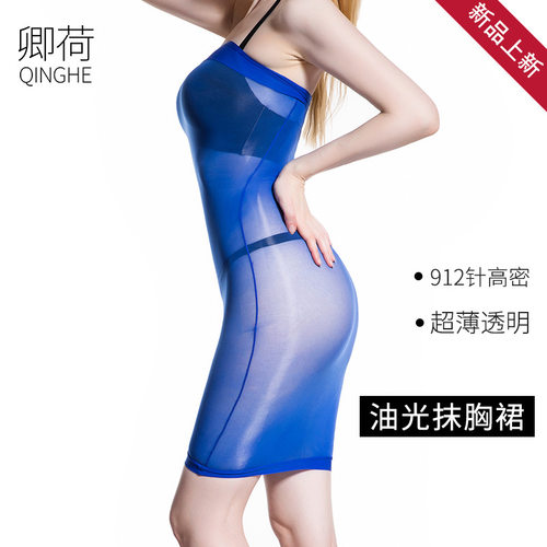 极速912针e8d油光丝袜抹胸裙紧身小短裙旗袍包臀性 - 图0