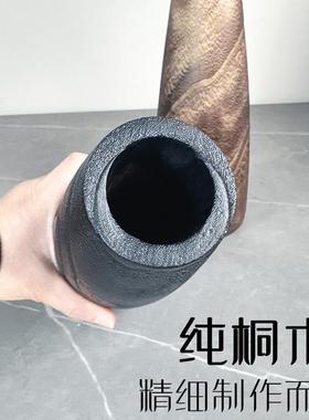 中式复古禅意侘寂风实木花瓶客厅餐厅酒柜摆件装饰插花干花可水培