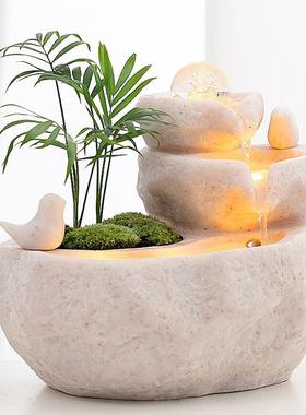 风水球流水摆件循环水客厅办公室开业招财生财桌面小假山喷泉轻奢