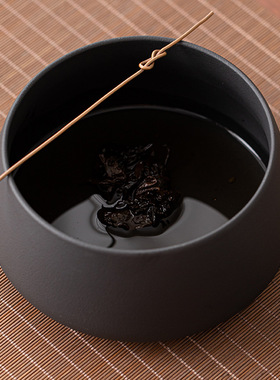 陶瓷茶洗水盂 装饰烟灰缸大容量 家用客厅新中式多功能茶渣废水盆