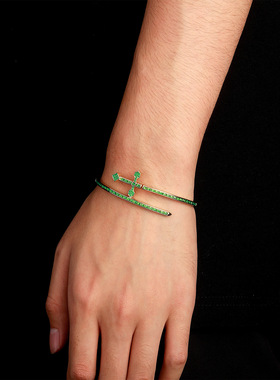 金澳正义之剑手镯直播批发混搭风质感金属十字架简约保色手饰饰品