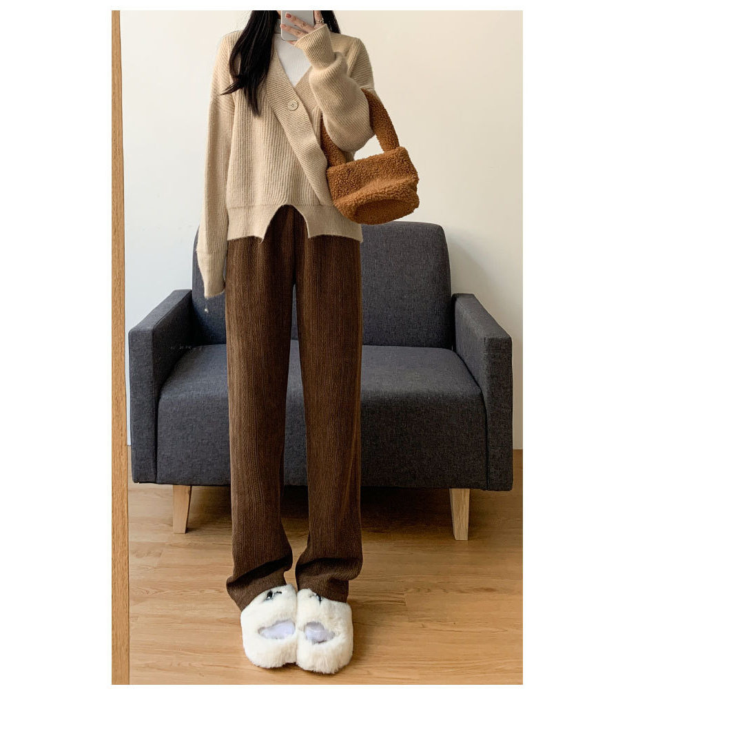 【双12福利】加绒麦穗裤阔腿裤显瘦百搭L