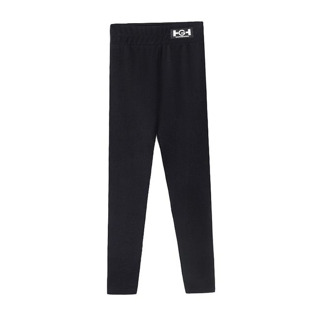 Spot quick-delivery black outer leggings spring and autumn thin tight 202 new high-waisted small foot trousers