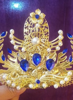 极速12-16寸像体可r带云威冠男冠女冠适用男像女像凤冠情侣款手工