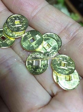 极速聚福斋DIY金属迷你小元宝算盘铜钱合集适用S摆台手机壳材料包