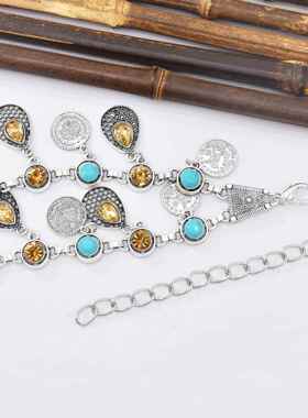 极速民族风云南丽江旅游项链耳环套装异域K风情流苏显瘦腰链敦煌