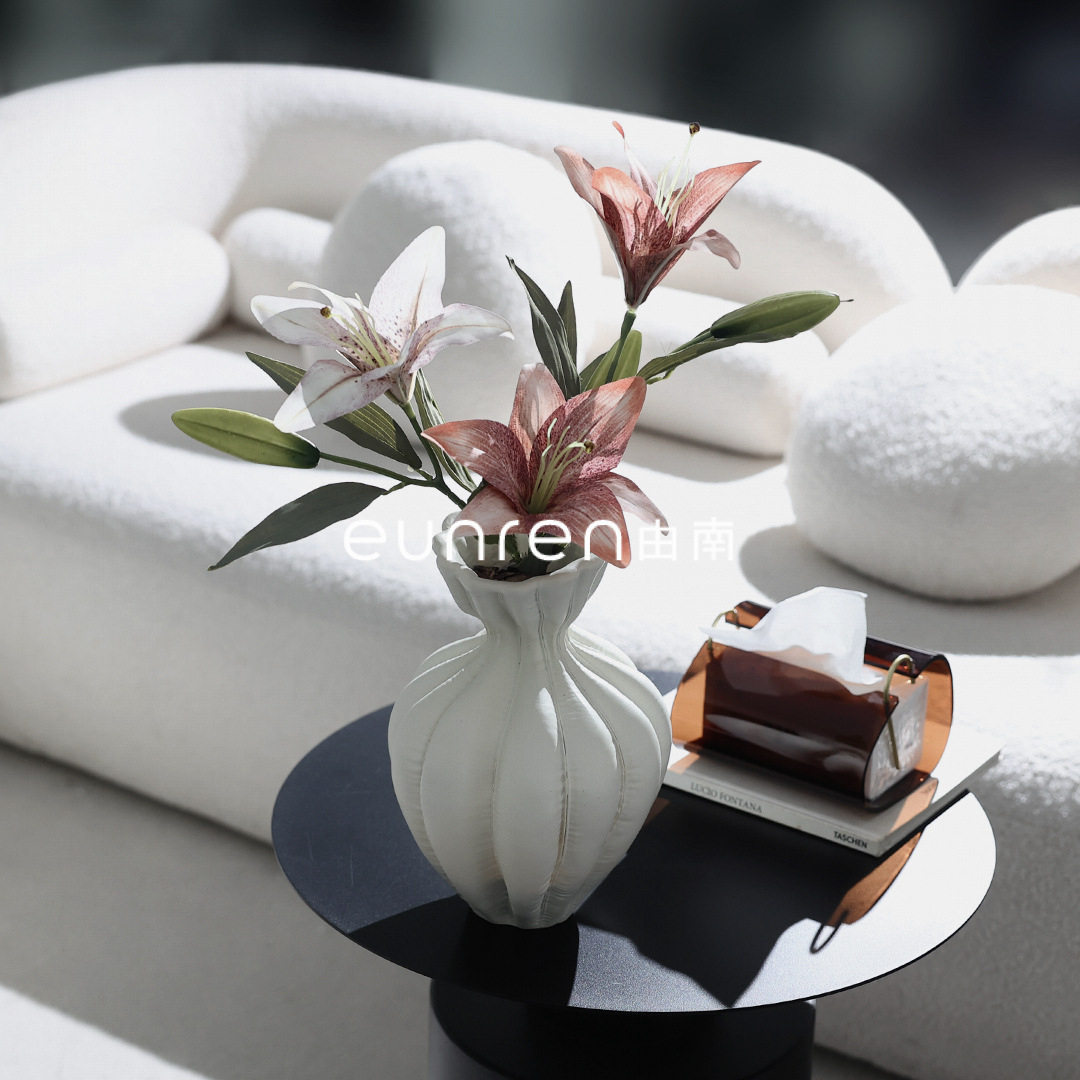 法式大花瓶白色高级感摆件家居民宿酒店软装中古风复古艺术花瓶,淘宝优惠券,粉丝福利购,淘宝优惠卷