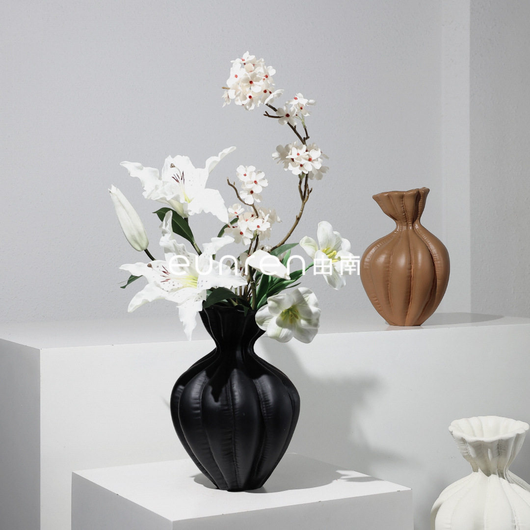 法式大花瓶白色高级感摆件家居民宿酒店软装中古风复古艺术花瓶,淘宝优惠券,粉丝福利购,淘宝优惠卷