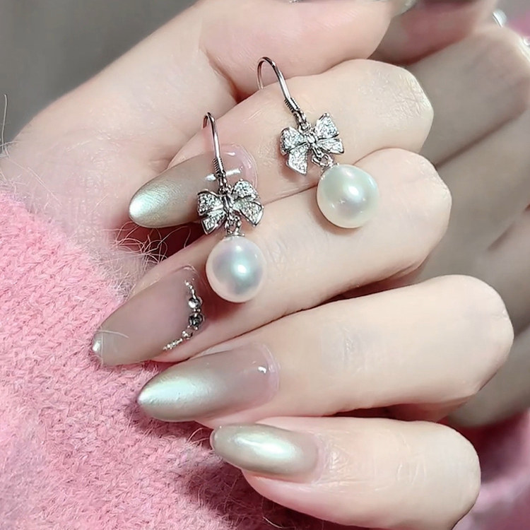 六桂福珠宝S925银蝴蝶结耳坠女独特绝美耳饰新款适合春天新年礼物,淘宝优惠券,粉丝福利购,淘宝优惠卷