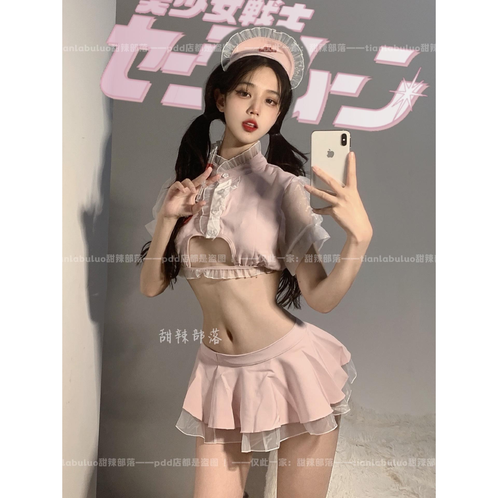 护士制服cosplay内衣女护士服短裙大码制服夜店女主播服装纯欲风 - 图0