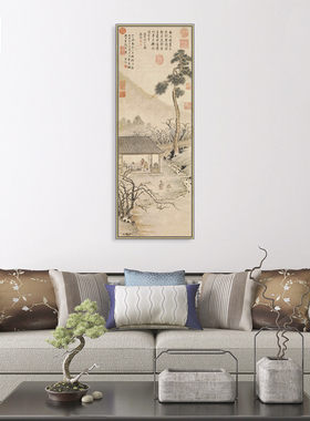 新品顾正谊开春报喜装饰画挂画国画小众I房间图案风格禅意阳台油