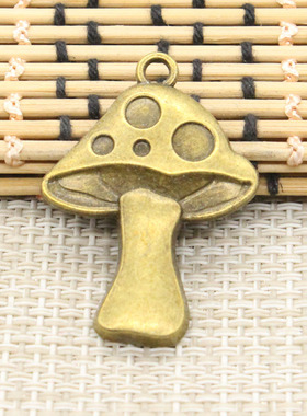 极速古青铜DIY吊坠 饰品配件 蘑菇 40x29Kmm 10个 T10265