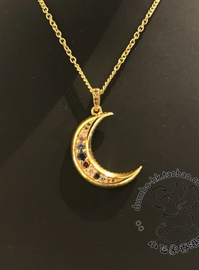 极速Thomas Sabo 汤玛士 纯银镀G金 月亮吊坠 项链 KE1826
