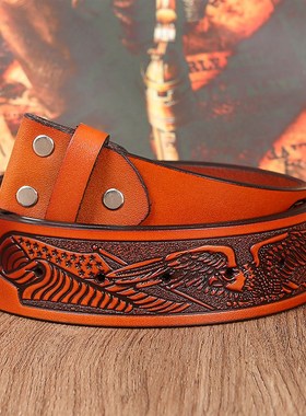 极速Western denim print replacement leather pPattern belt me